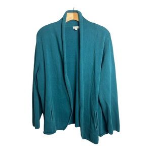 Talbots Blue Open Front Pocket Plus Size Cardigan Size 2XL